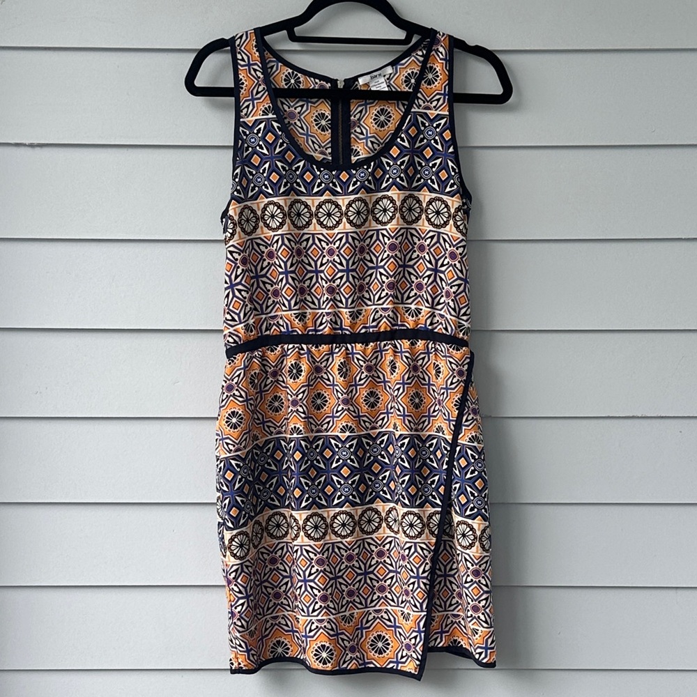 ☀️BOGO Item Bar III Orange and Blue Geometric Pattern Dress☀️